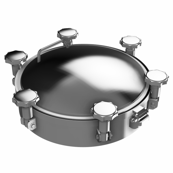 Stainless steel round pressure manway W4/D (DN220-DN500)