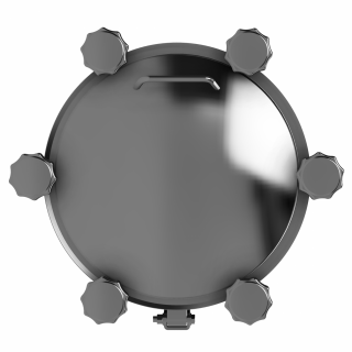 Stainless steel round pressure manway W4/D (DN220-DN500) - top view