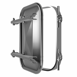Stainless steel rectangular manway W2/A (530x406) - opening view