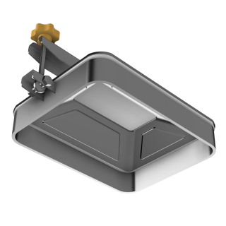 Stainless steel rectangular manway W2/F (245x310) - bottom view