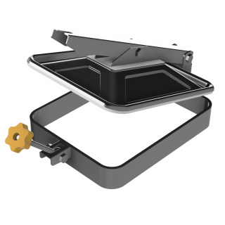 Stainless steel rectangular manway W2/F (245x310) - opening view