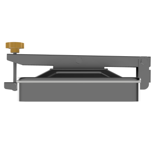 Stainless steel rectangular manway W2/F (245x310) - side view