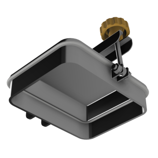 Stainless steel rectangular manway W2/H (225x175) - bottom view