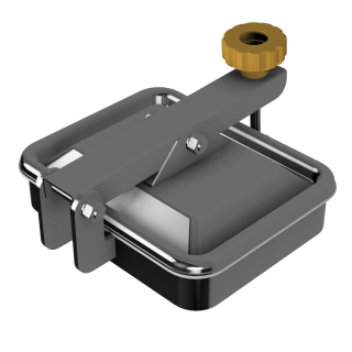 Stainless steel rectangular manway W2/H (225x175) - top side view