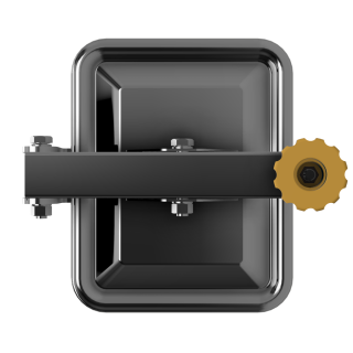 Stainless steel rectangular manway W2/H (225x175) - top view