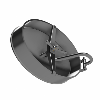 Stainless steel oval manway W3/F (440x308) - bottom view