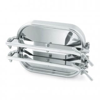 Stainless steel rectangular manway E122 (316x424)